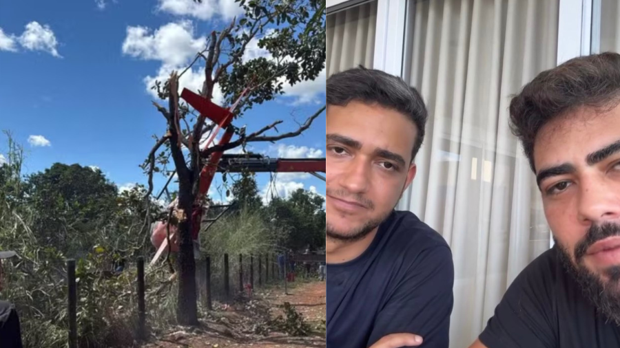 Helicóptero da família de Henrique e Juliano faz pouso de emergência no Tocantins